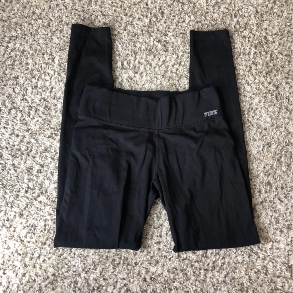 Victorias Secret PINK Black Yoga Leggings Small